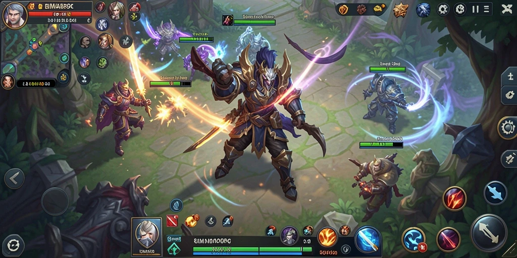 Screenshot gameplay BIMABET menampilkan pertempuran epik dalam dunia MMORPG.