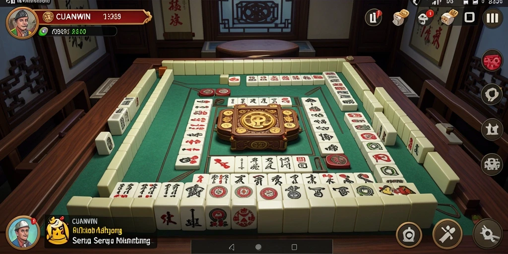 Tampilan gameplay Mahjong yang menarik dan seru di CUANWIN.