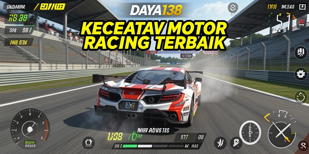 Tampilan gameplay balapan motor yang seru dan mendebarkan dari DAYA138.
