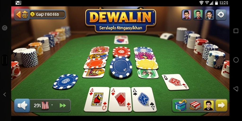 Tampilan gameplay seru dari DEWALIN, permainan Gaple yang mengasyikkan.