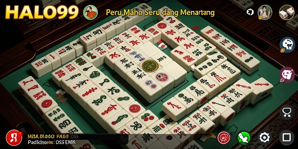 Gameplay seru HALO99 menunjukkan keseruan dan tantangan Mahjong.
