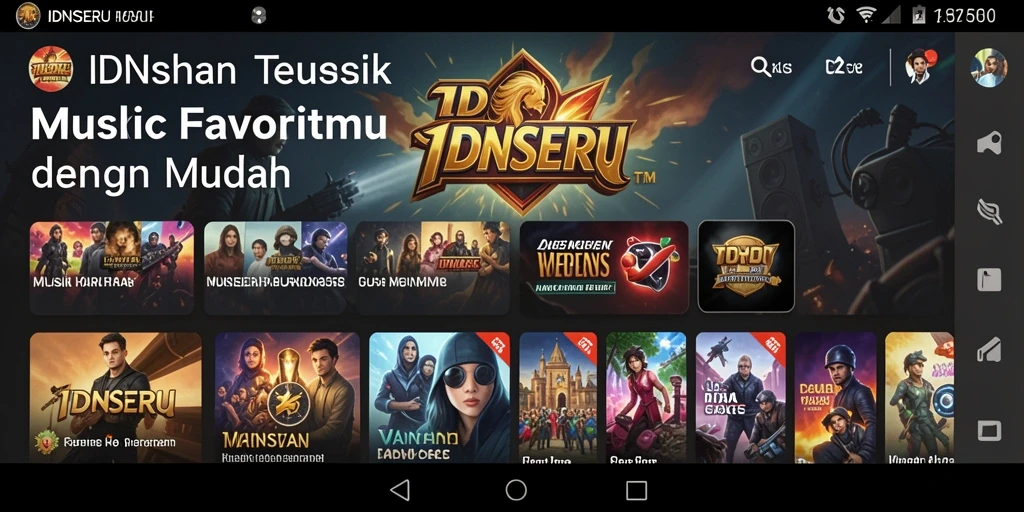 Tampilan gameplay IDNSERU yang interaktif dan kaya musik.