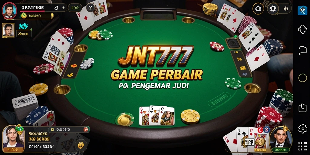 Tampilan gameplay seru di JNT777, menunjukkan keseruan permainan Poker.