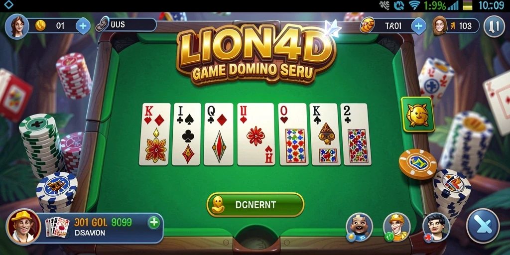 Tangkapan layar permainan LION4D menampilkan aksi gameplay Domino yang seru.