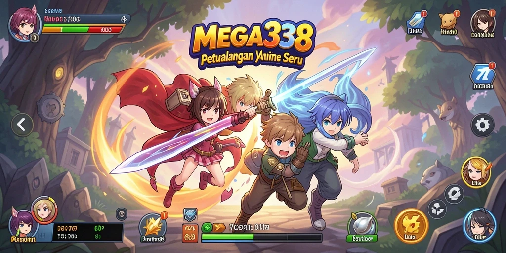 Screenshot MEGA338 menunjukkan aksi seru dalam permainan Anime.