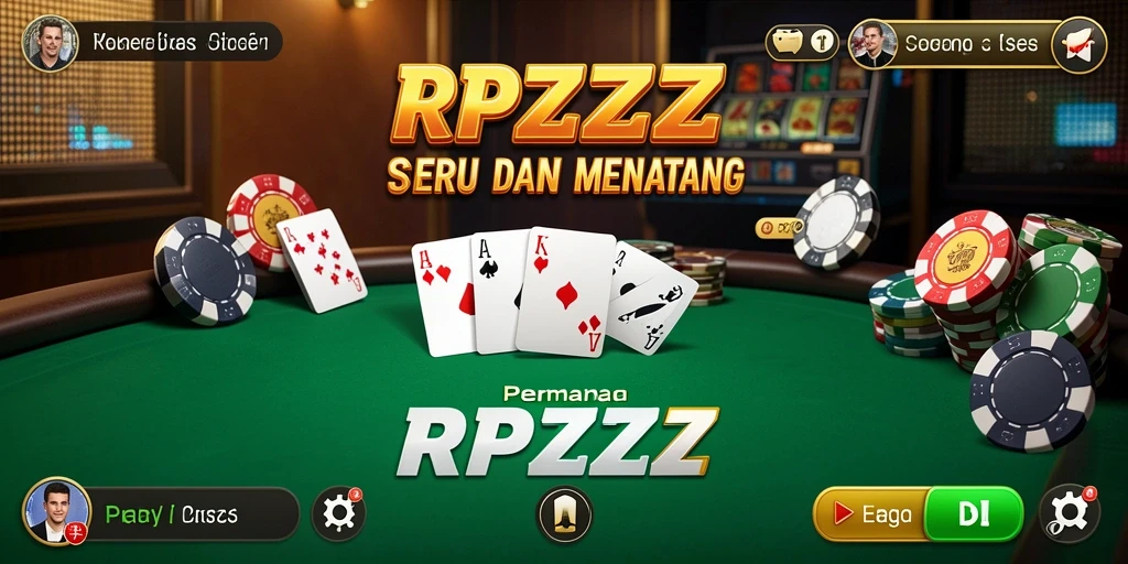 Tampilan gameplay seru dalam permainan Poker RPZZZ.